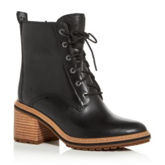 TIMBERLAND SIENNA WATERPROOF BLOCK HEEL BOOTIES w/2.5” HEEL, SIDE ZIP, SZ 7.5 - Picture 2 of 16